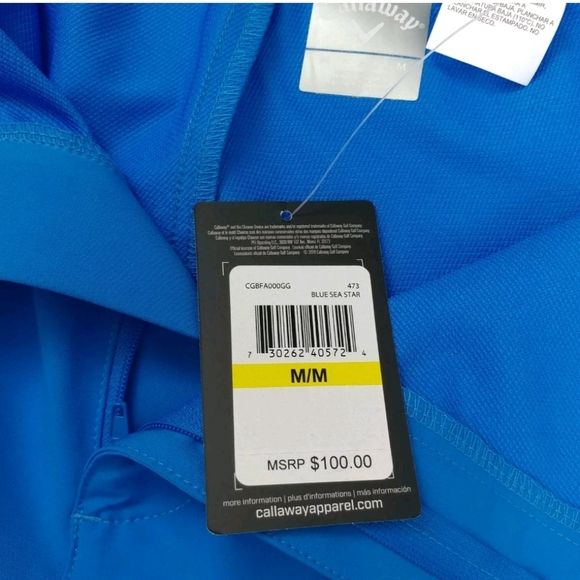 Callaway Men's Golf Pants Lightweight Ankle Zip Size M Blue Sea Star - Picture 1 of 3